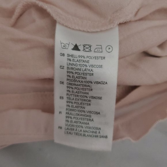 Ruffled Blush Pink Double Lined Bodycon Dress - Picture 7 of 8